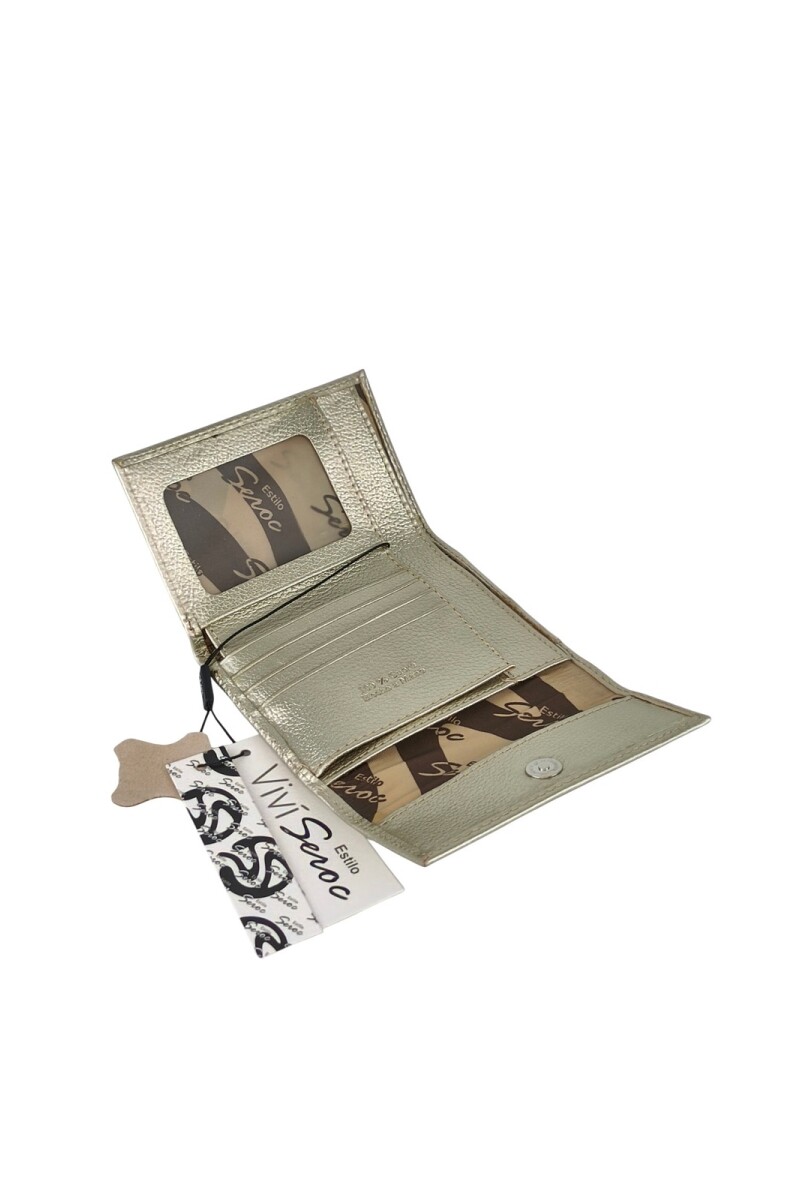 Billetera corta de mujer Plateado
