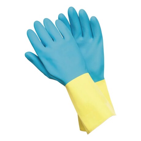 Guantes Domésticos Premium Sak Varios Talles AZUL-AMARILLO