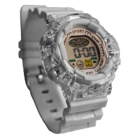 Reloj Deportivo de Pulsera Waterproof Pantalla Luz p/ Mujer Gris