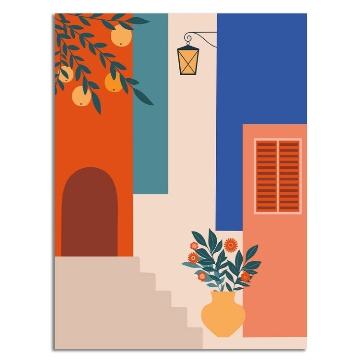 CUADRO CANVAS 30x40cm ESCALERA COLORES 1 