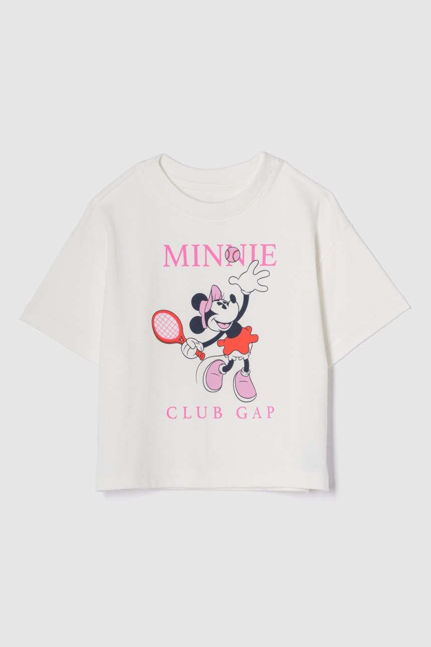 Remera Disney Toddler Niña New Off White