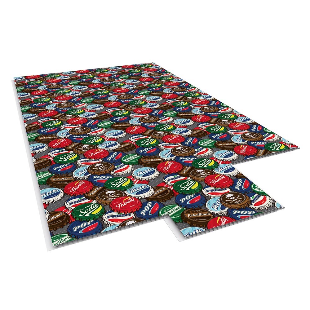 REVESTIMIENTO PVC PARA PARED MODELO CAPS - 0.25X6 MTS / Espesor: 10 MM Revestimiento Pvc Para Pared Modelo Caps - 0.25x6 Mts / Espesor: 10 Mm