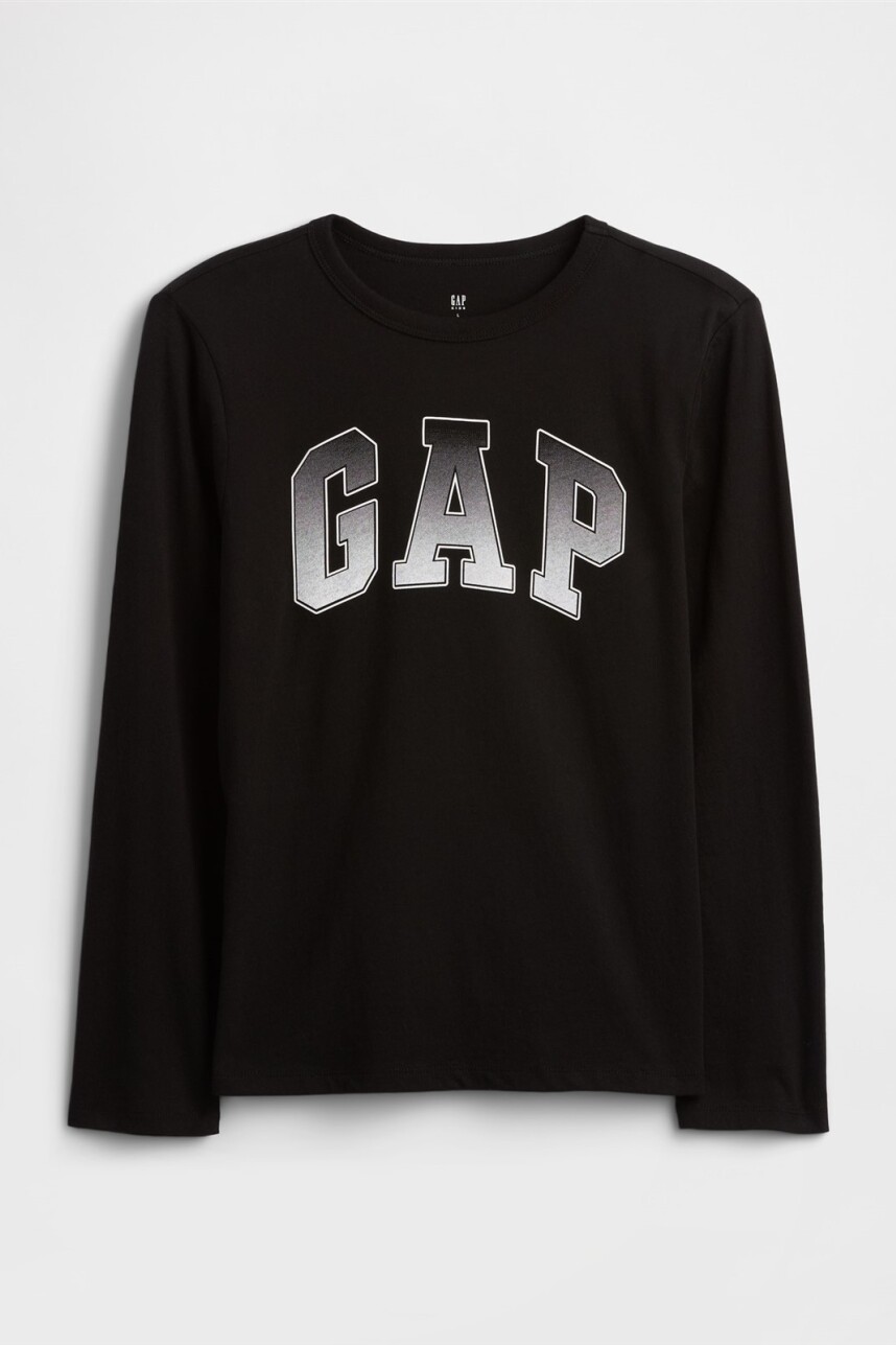 Remera Logo Gap Niño True Black
