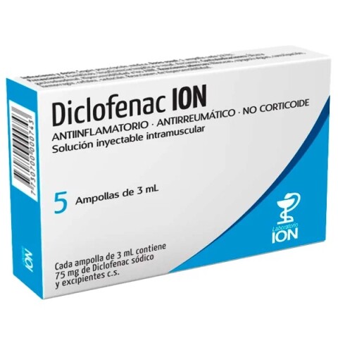 Diclofenac Ion 3ml por 5 Ampollas Diclofenac Ion 3ml por 5 Ampollas