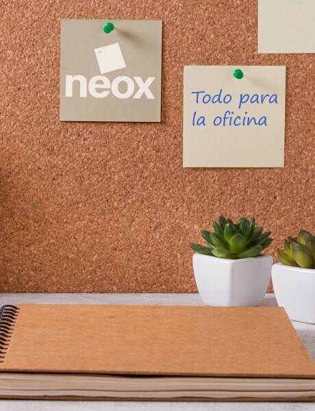 Pizarra cartelera de corcho Neox 60cm x 90cm incluye chinches Pizarra cartelera de corcho Neox 60cm x 90cm incluye chinches