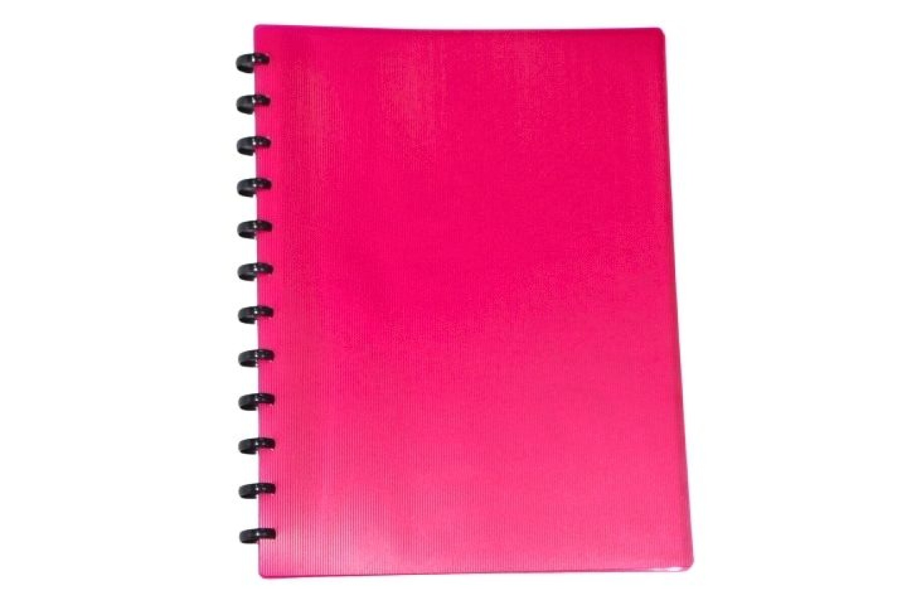 CARPETA TAMAÑO A4 CON 20 FUNDAS REMOVIBLES - COLOR ROSADO 