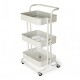 Carrito Rack Multiusos Organizador 3 Estantes 100% Metal Blanco
