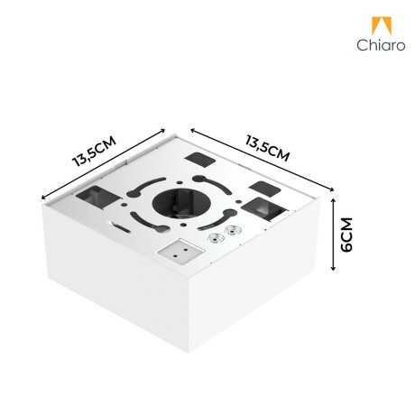 Aplique spot led Cubo chato 8w móvil Dimerizable 2700K BLANCO