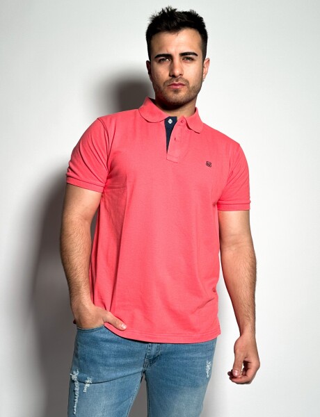 Remera polo pique lisa Lux Coral