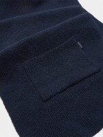 Bufanda Con Canalada Lisa azul-marino