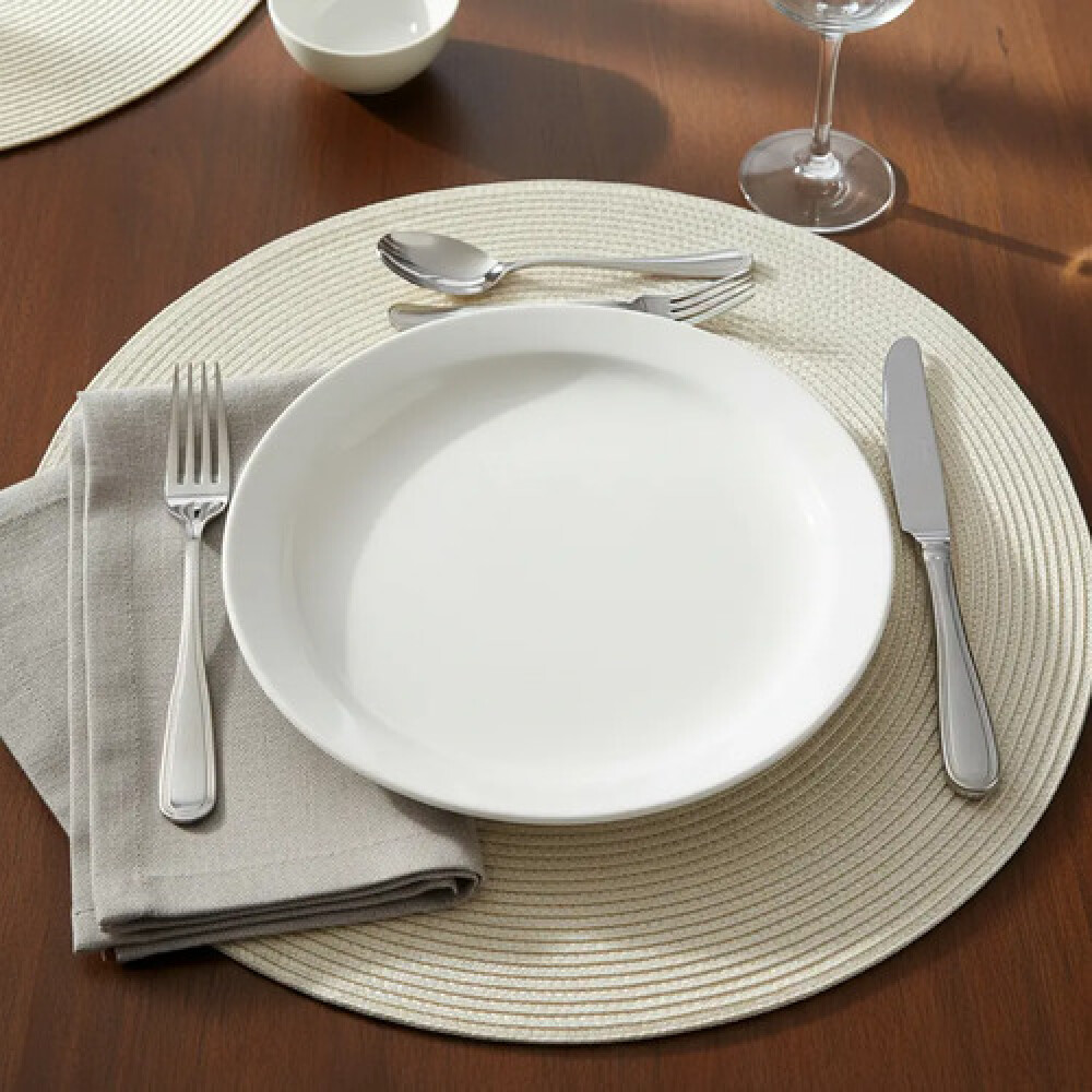 Plato Blanco Borde Fino 26 cms Plato Blanco Borde Fino 26 cms