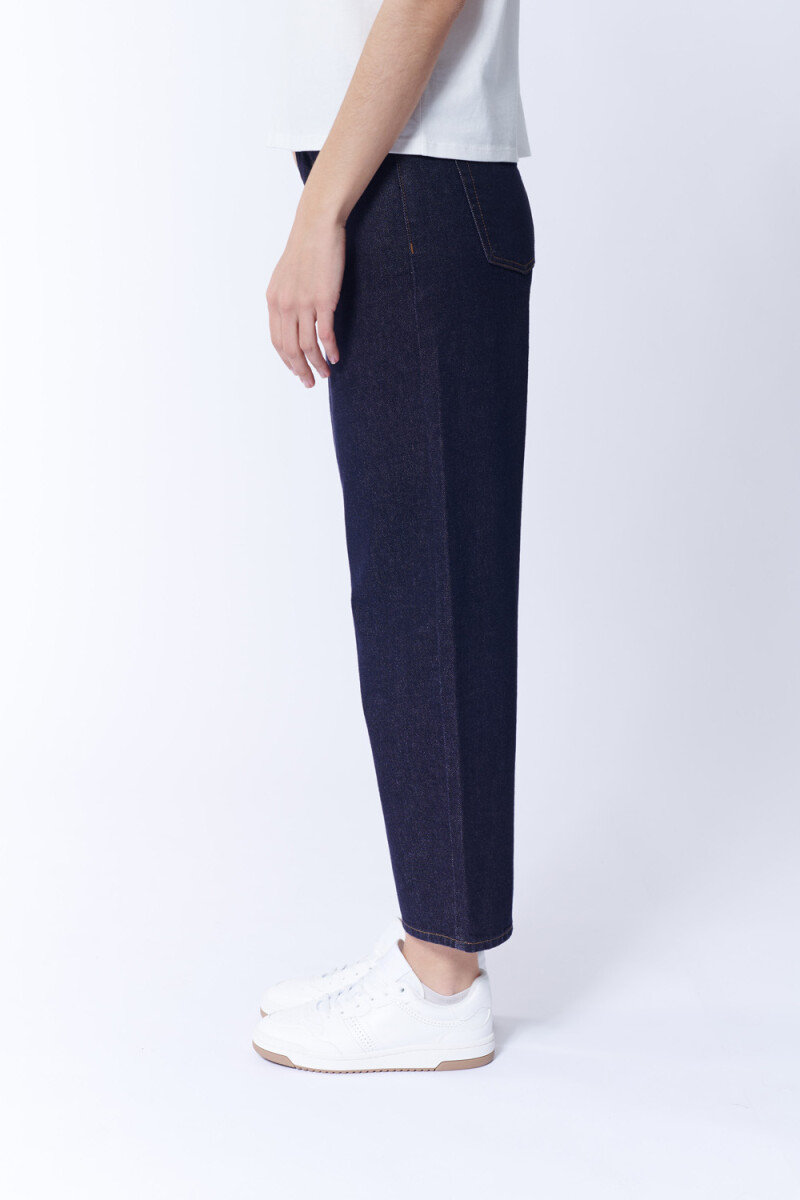 Pantalón de jean recto Azul Oscuro