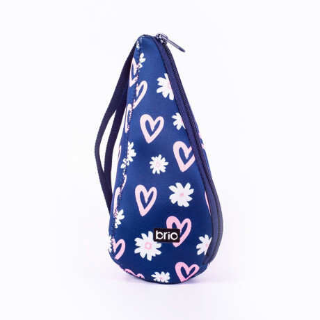 Funda Para Mate De Neopreno Azul Corazones Unica