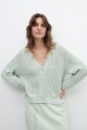 Cardigan cinta verde manzana