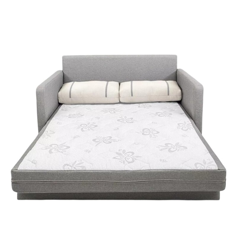SOFA CAMA 1.76 MTS - PARRILLA EXTENSIBLE - TELA GRIS CLARO - ALMOHADONES PEQUEÑOS EN TELA CLARA SOFA CAMA 1.76 MTS - PARRILLA EXTENSIBLE - TELA GRIS CLARO - ALMOHADONES PEQUEÑOS EN TELA CLARA