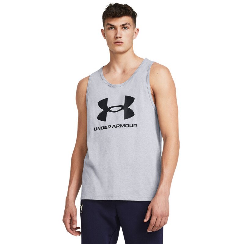 UA SPORTSTYLE LOGO TANK-BLU GRY-035