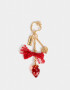 Llavero Metal Llavero Y Charm Frutilla - Dorado