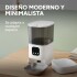 Comedero Dispensador Automático Smart Wifi Camara Perro Gato Color Blanco Negro