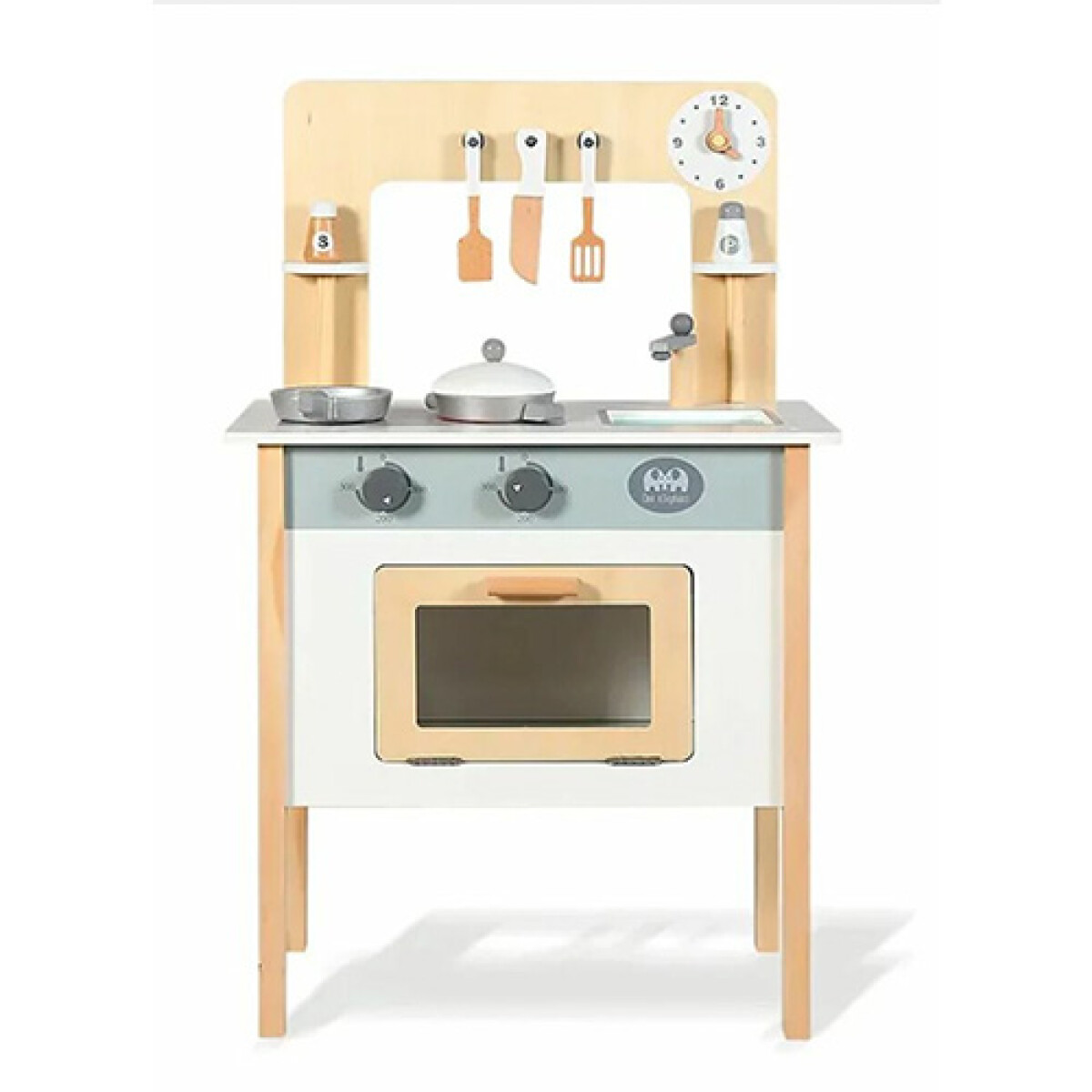 Cocina Infantil de Madera Clásica MSN22008 - GRIS-BLANCO 