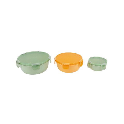 Recipiente colores plenos con cierre hermetico 3 pcs (M2026) Recipiente Colores Plenos Con Cierre Hermetico 3 Pcs (m2026)