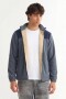 Campera de polar con corderito GRIS
