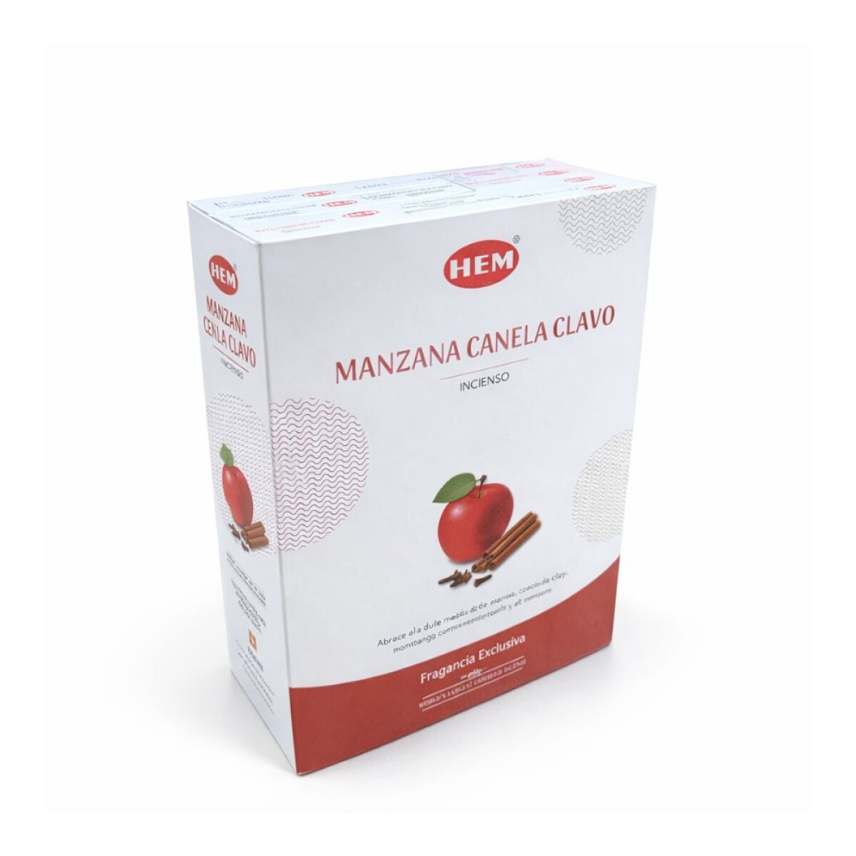 INCIENSO HEM PREMIUM 25GR - CAJA X12 - Manzana/canela/clavo 