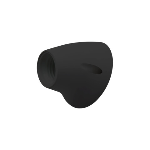 Portalámparas E27 de pared receptáculo curvo negro M31322