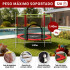Cama Elastica de 1.40M Trampolin Saltarin con Red Proteccion y refuerzo seguridad IMBACK Color Rojo Cama Elastica de 1.40M Trampolin Saltarin con Red Proteccion y refuerzo seguridad IMBACK Color Rojo