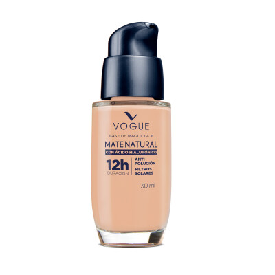 Base Vogue Mate Natural ác. Hialurónico Tono Trigo 30 Ml. Base Vogue Mate Natural ác. Hialurónico Tono Trigo 30 Ml.