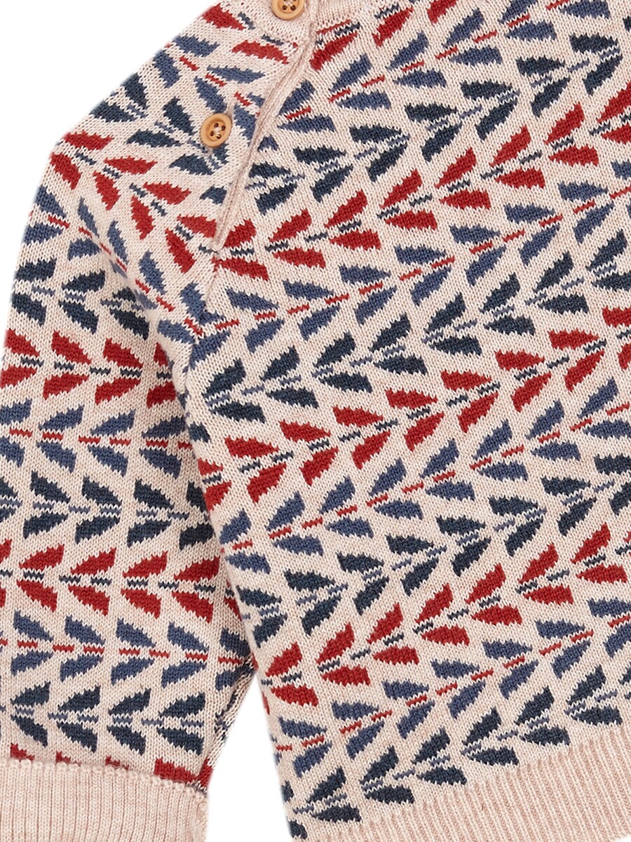 Jsersey De Jaquard Con Lana Rojo