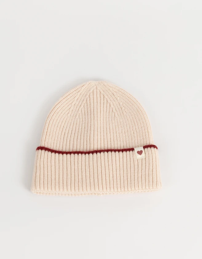 Gorro Romántico Gorro Tejido Con Tag - Rosa Viejo