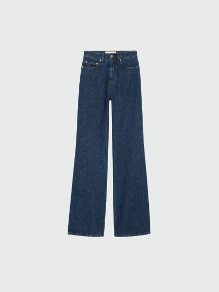 AMI PARIS - Vaquero corte Acampanado Algodón Navy