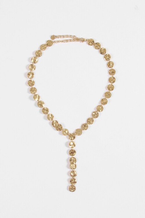 Collar acero irregular dorado