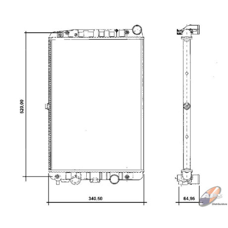 RADIADOR VOLKSWAGEN GOL 1.0 NAFTA 97/ (47X34.1) REACH RADIADOR VOLKSWAGEN GOL 1.0 NAFTA 97/ (47X34.1) REACH