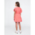 SS RUFFLE WOV DRESS FRESH CORAL