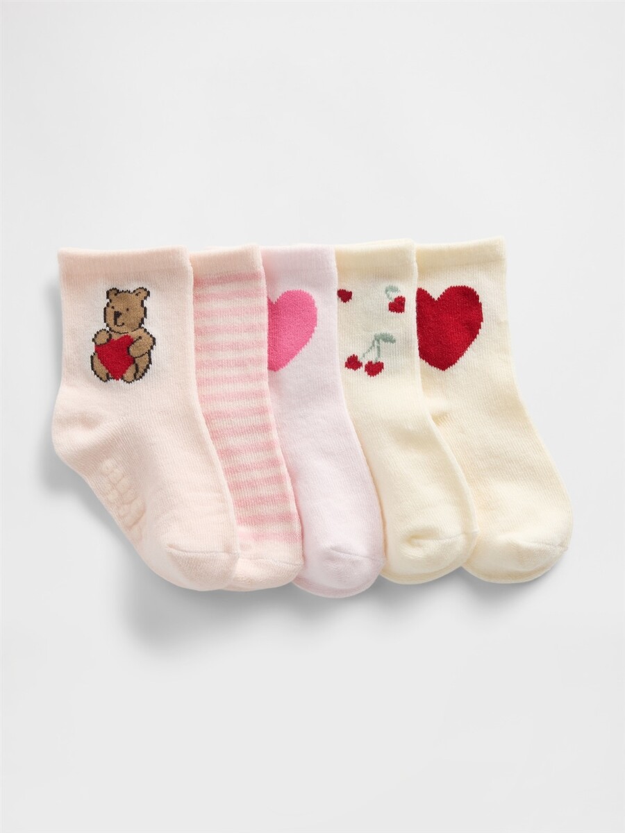 Medias Pack X 5 Bebé - Pink Dogwood 