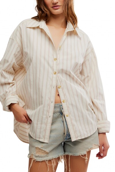 CAMISA VARSITY VIBES Marfil