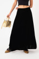FALDA LARGA EN VELVET Negro