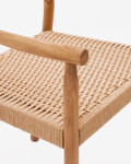 Silla Yalia de madera maciza de roble con acabado natural y asiento de cuerda FSC 100% Silla Yalia de madera maciza de roble con acabado natural y asiento de cuerda FSC 100%