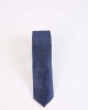 Corbata Microfibra Azul Circulos Negro