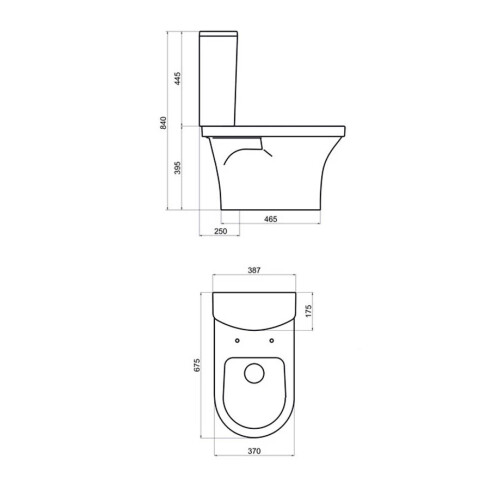Inodoro Para Mochila Blanco Brillo Ferrum Descarga A 25 Cms. 000