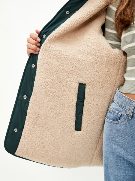 CAMPERA CORD VERDE OSCURO