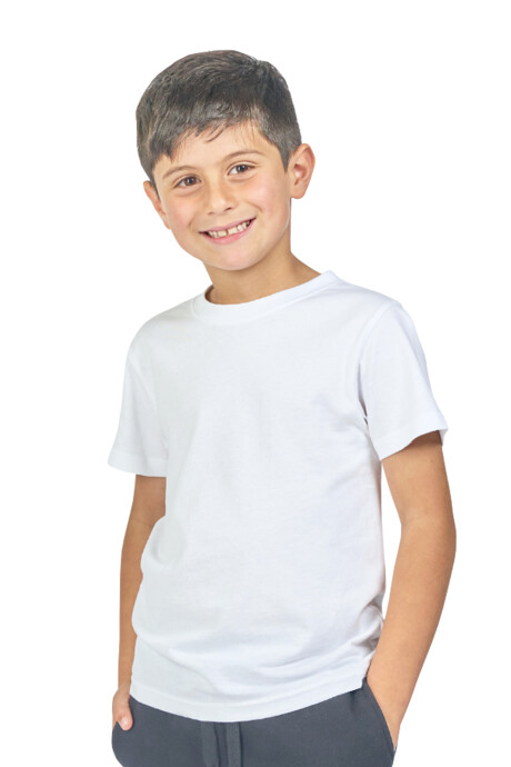 Camiseta a la base dry fit de niño Blanco