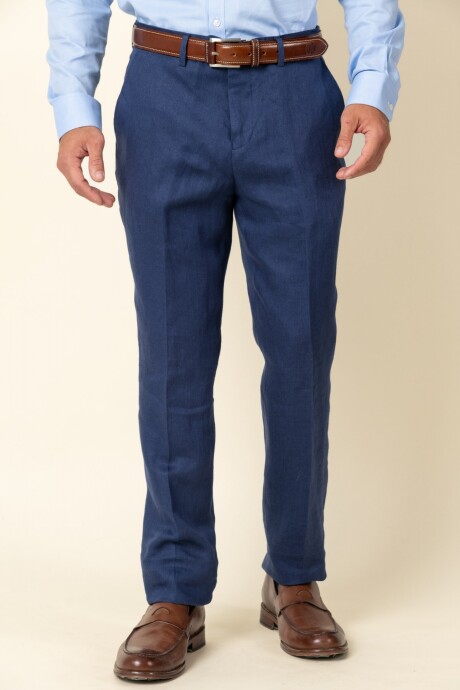 Pantalón de Lino Azul Marino