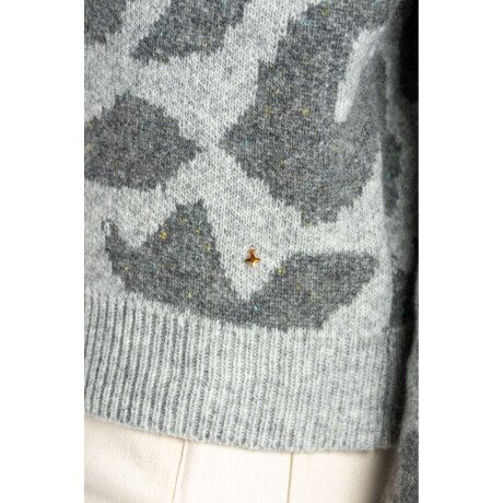 Sweater Animal Print Gris