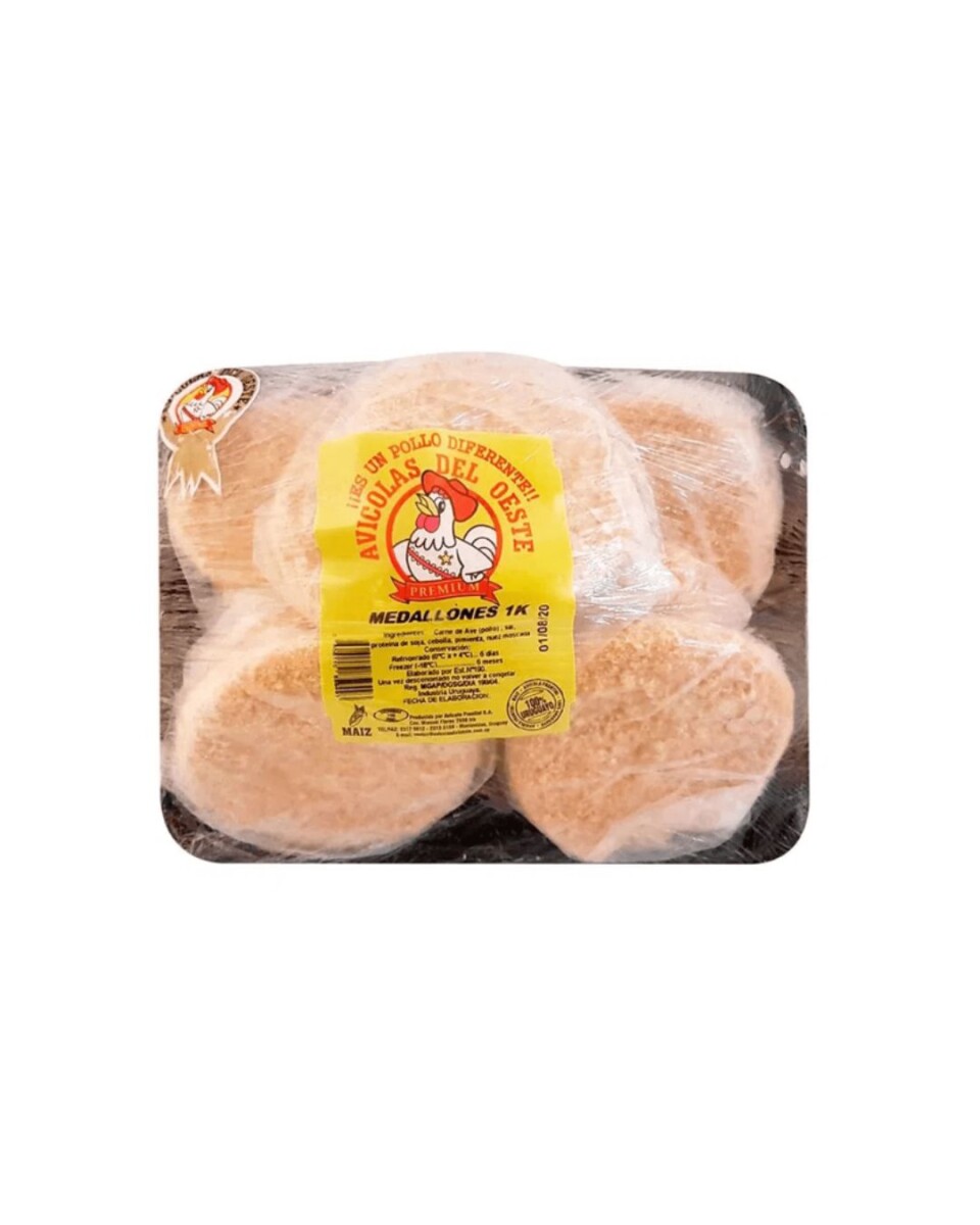 MEDALLONES DE POLLO AVICOLA DEL OESTE KG 