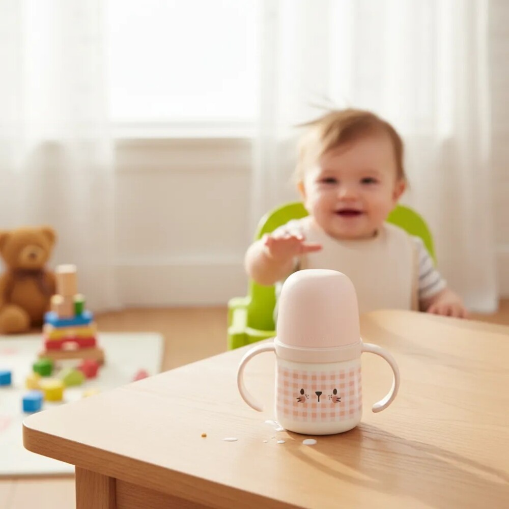 Vaso First Bottle SX PRO 6m+ SUAVINEX cuadrille rosa