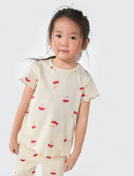 BLUSA INFANTIL ESTAMPADA BEIGE