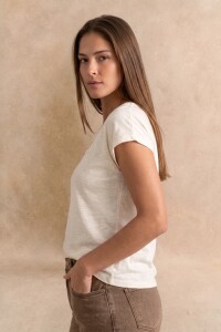 Remera Algodón Flame Nácar