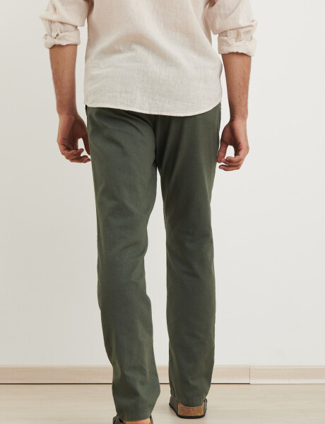 080677 PANTALON DE LINO HARRY Verde